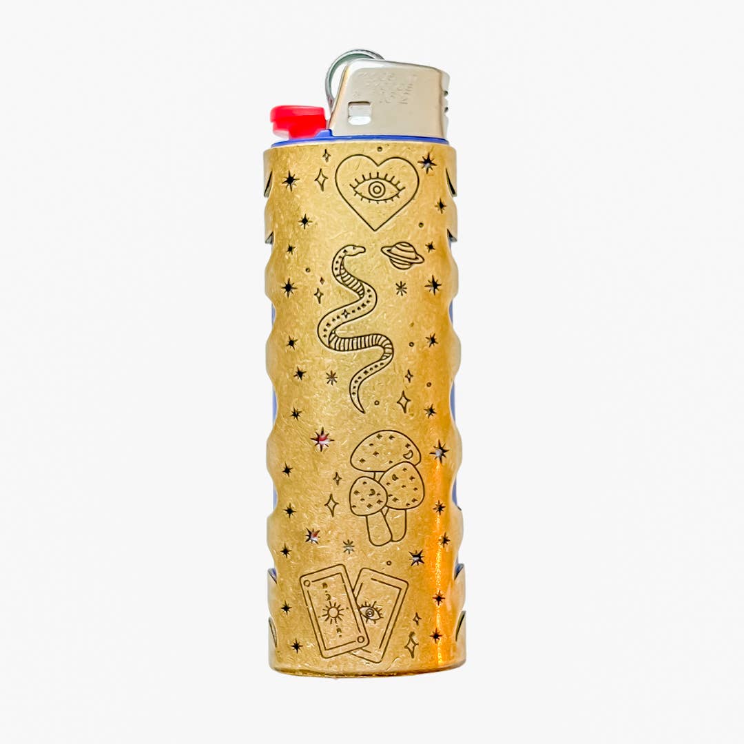 Celestial Magic Ritual Brass Lighter Case