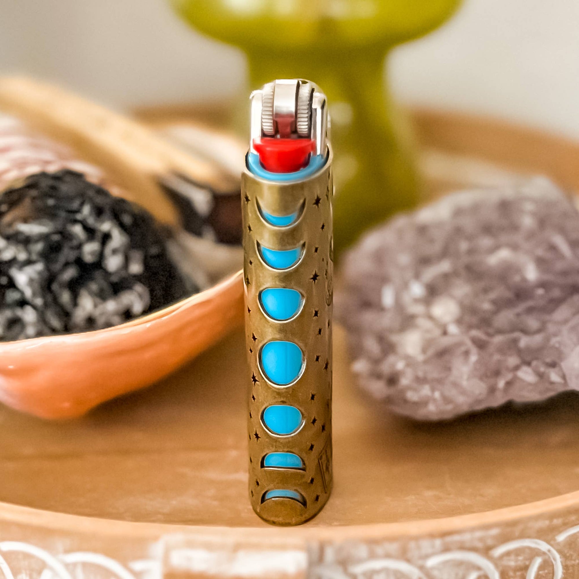 Celestial Magic Ritual Brass Lighter Case