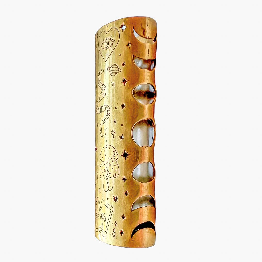 Celestial Magic Ritual Brass Lighter Case