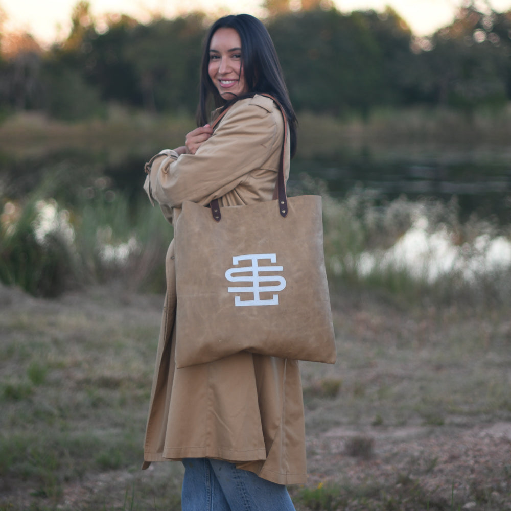 Stash Logo Tote | Fargo Camel