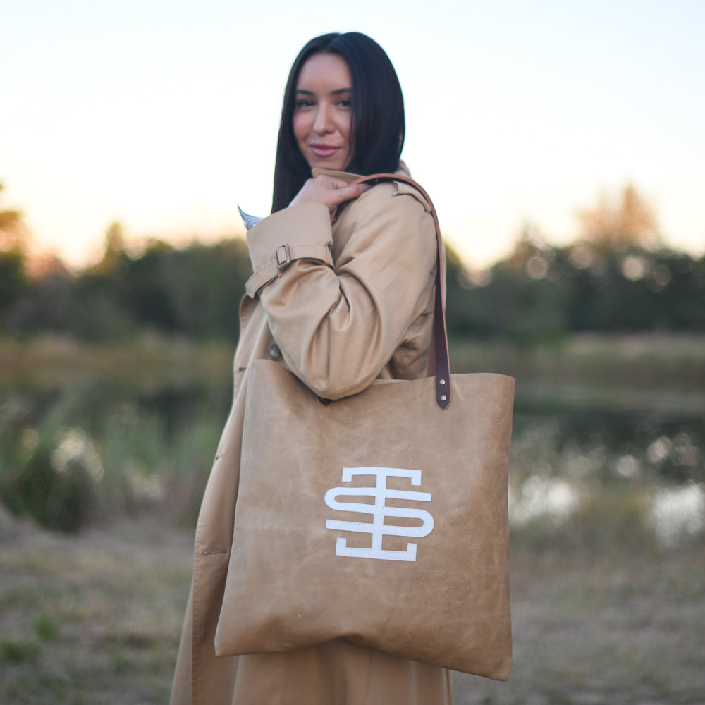 Stash Logo Tote | Fargo Camel