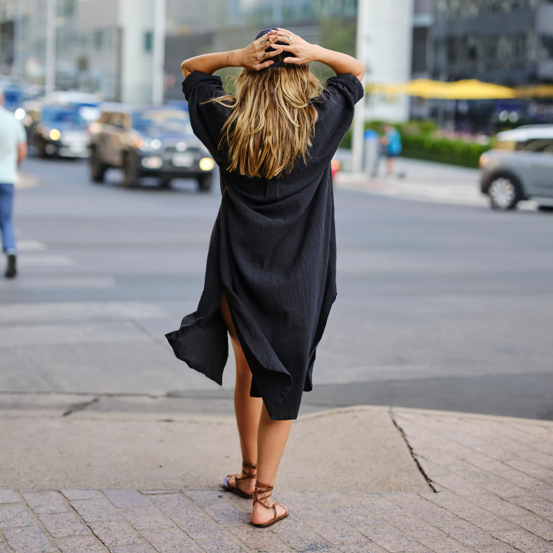 Florence Shirt Dress | Black