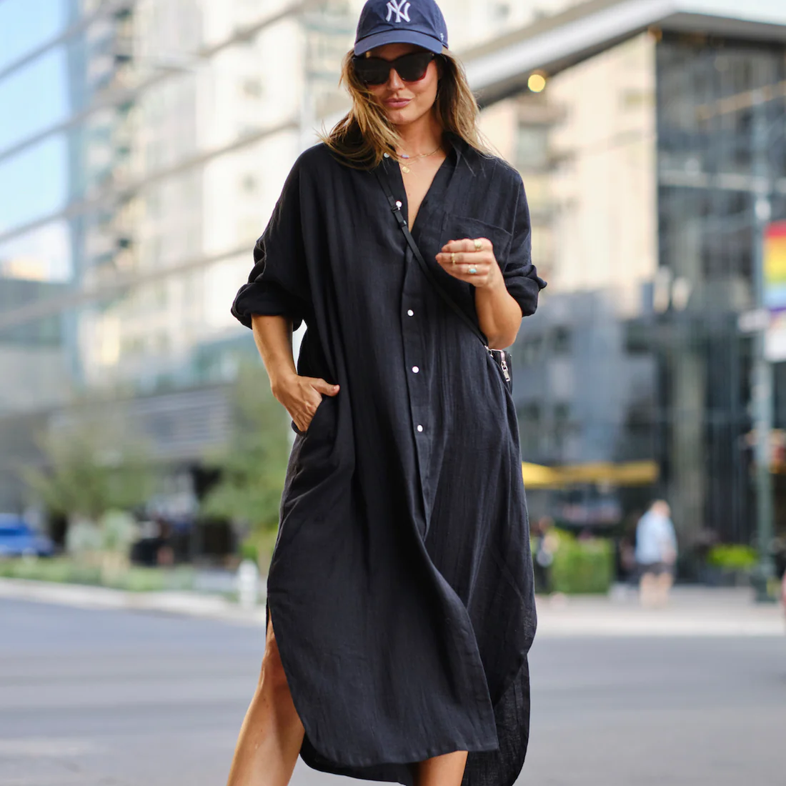 Florence Shirt Dress | Black