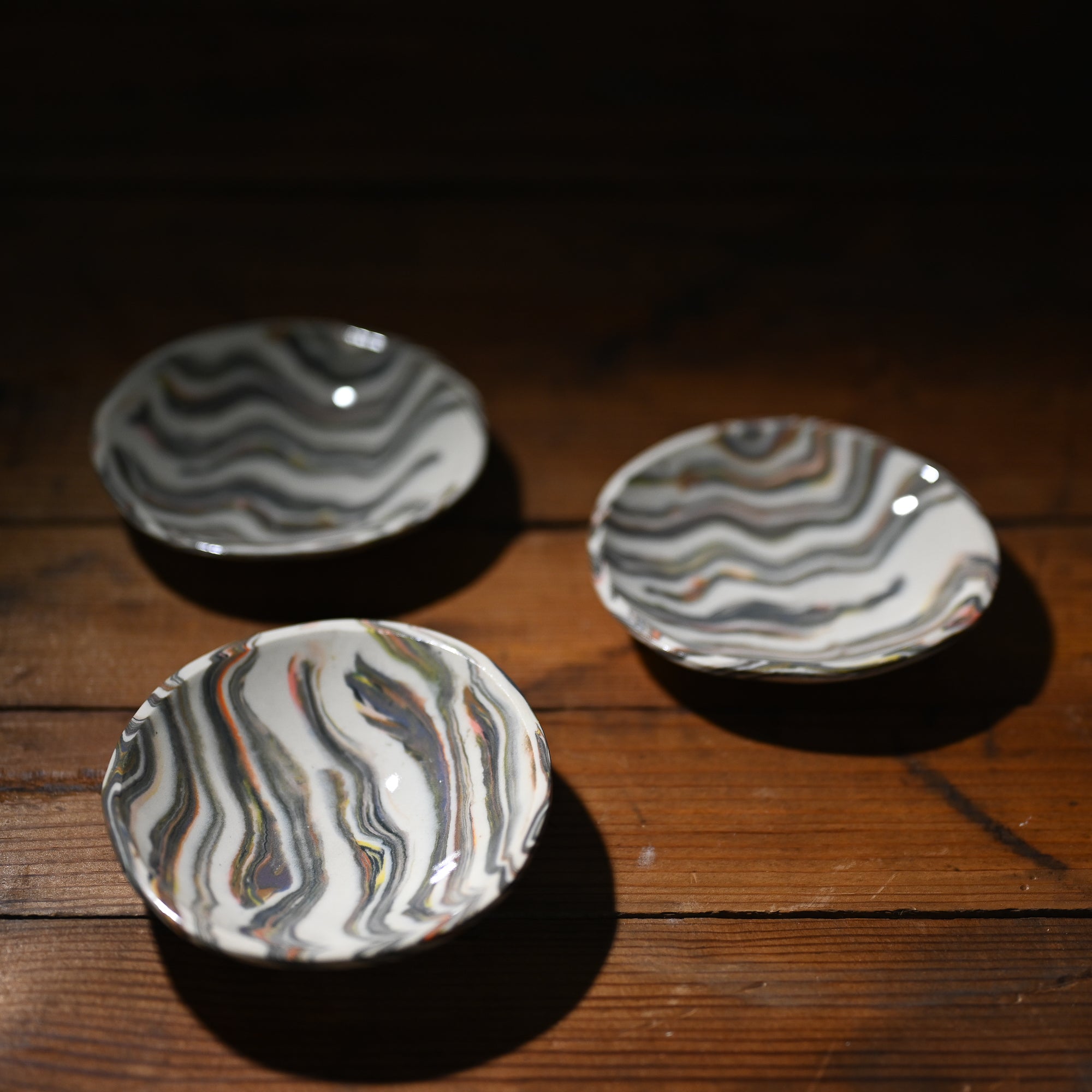 Nerikomi striped ceramic bowl