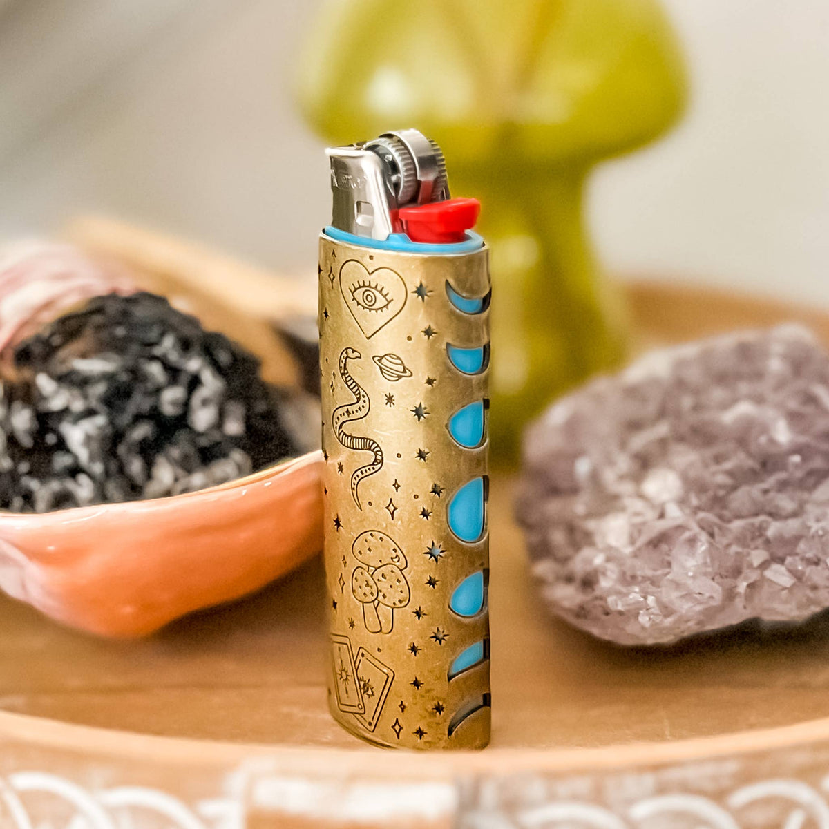 Celestial Magic Ritual Brass Lighter Case