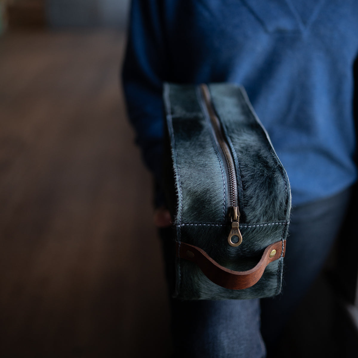 Dopp Kit | Pewter HH + Walnut Bison