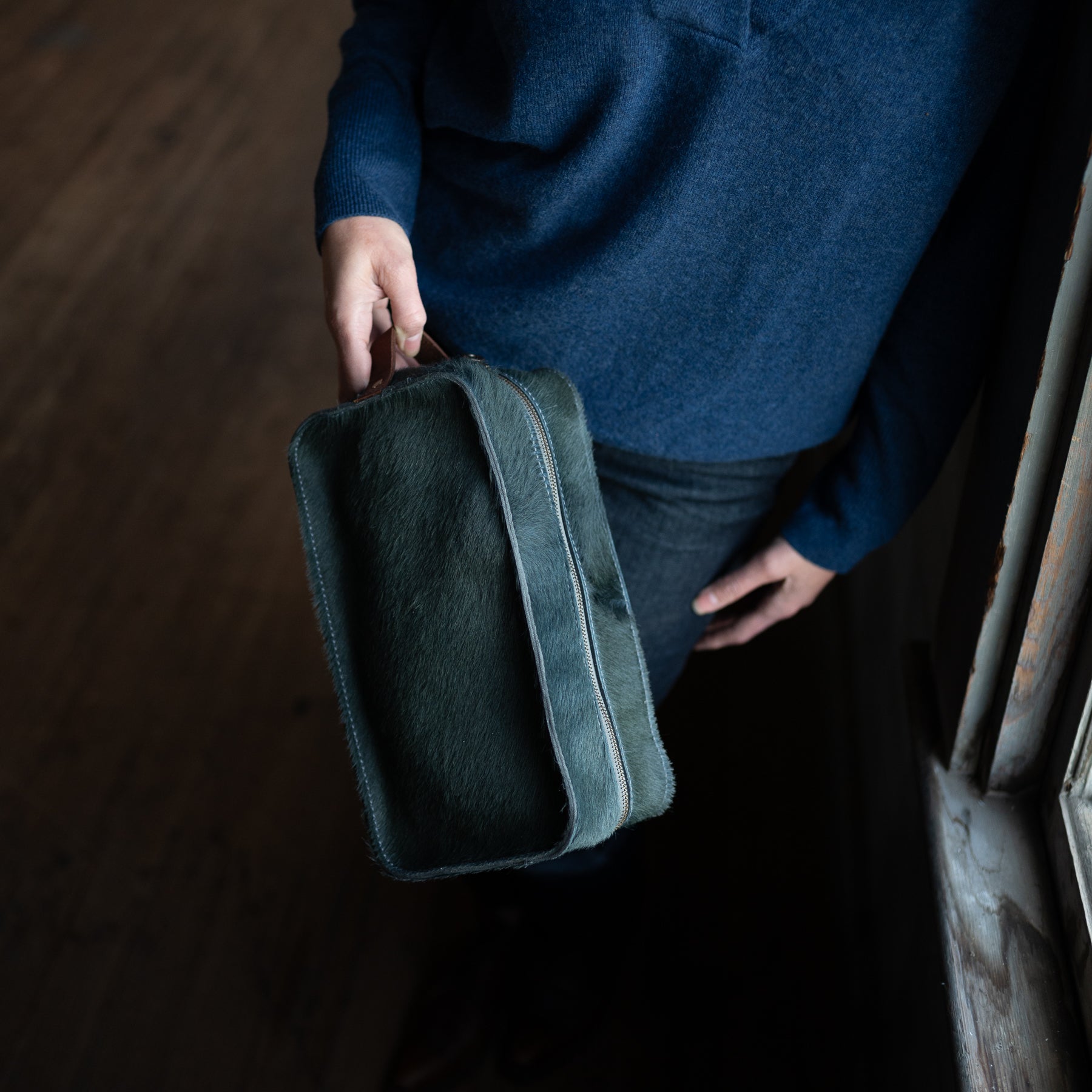 Dopp Kit | Pewter HH + Walnut Bison