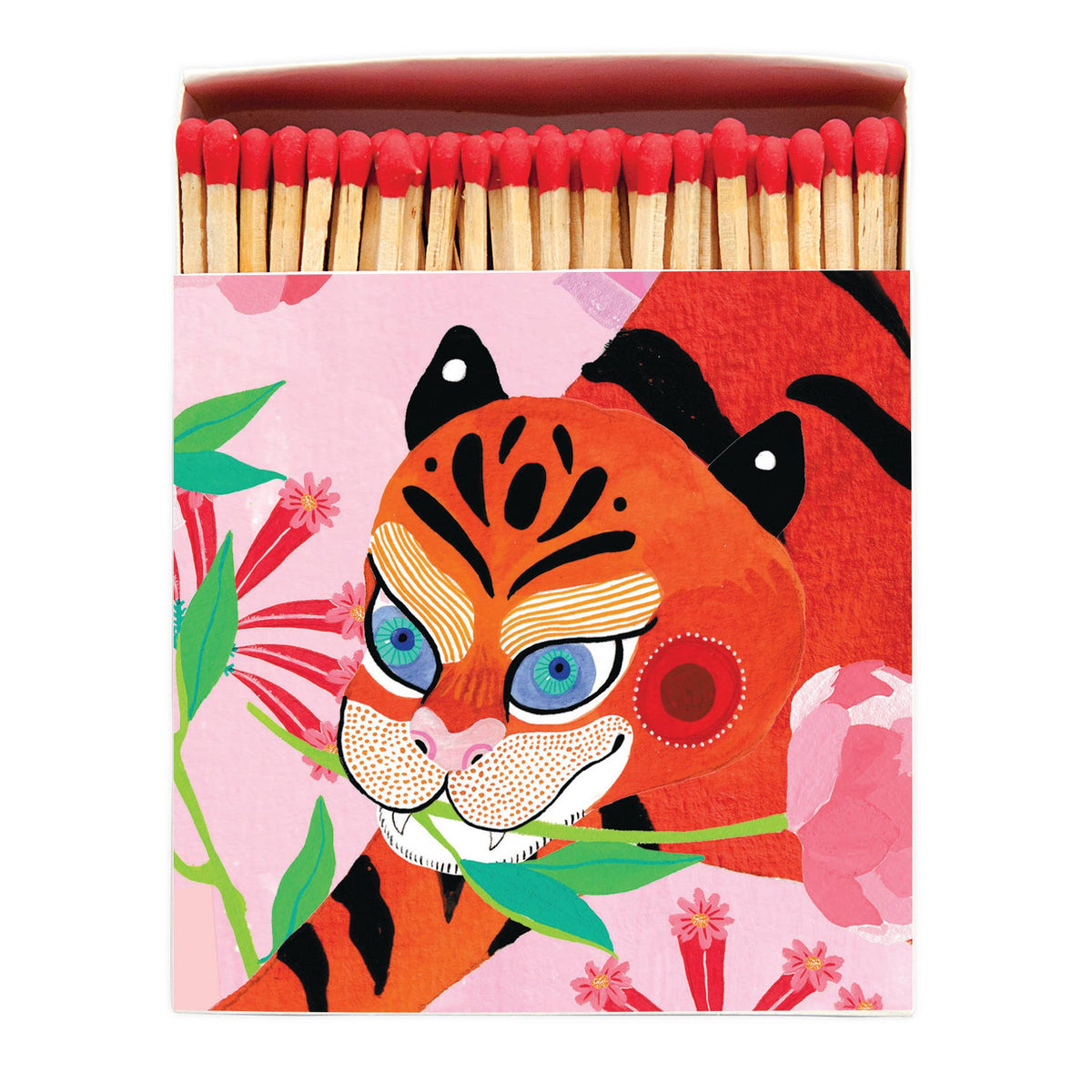 Tiger With Peony | Match Box