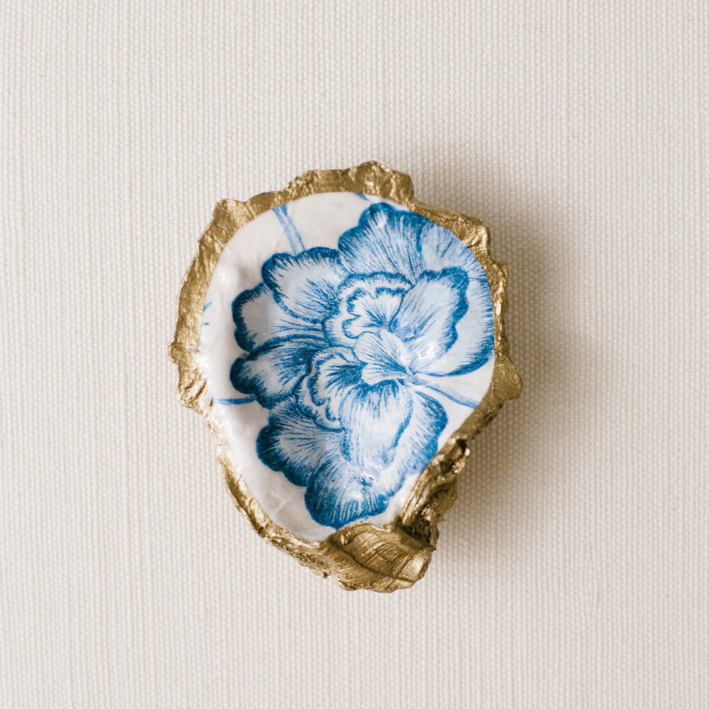 Decoupage Oyster Ring Dish | Indigo Collection