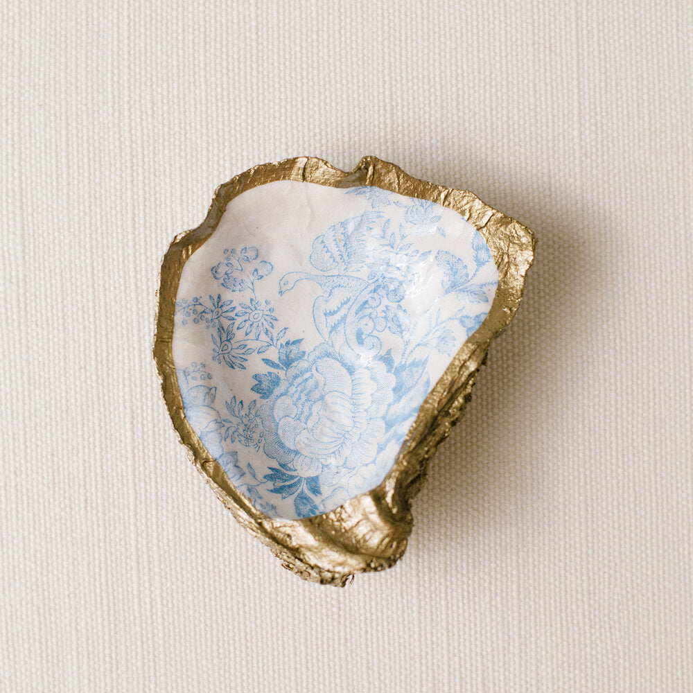 Decoupage Oyster Ring Dish | Indigo Collection