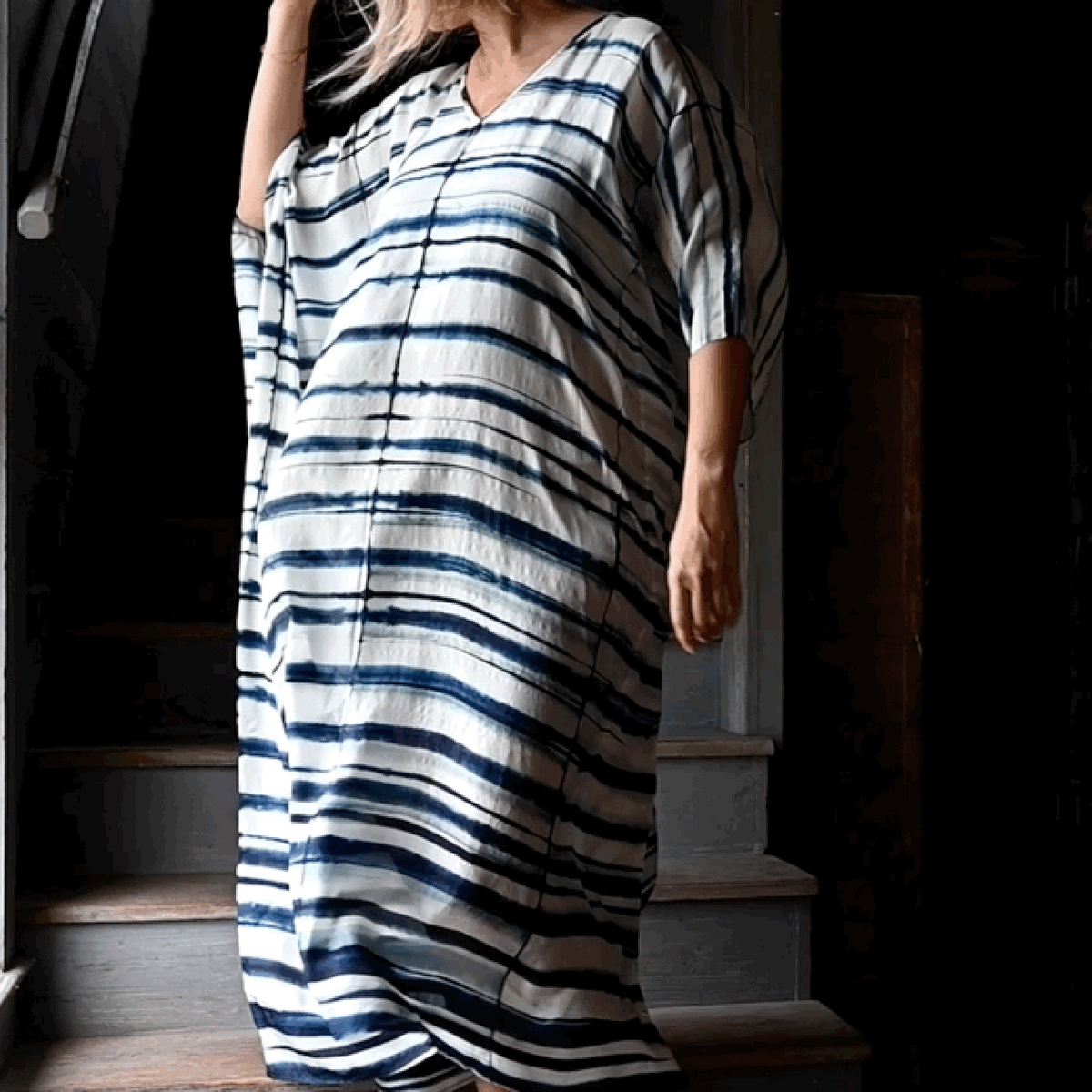 Suzani Shibori Silk Caftan