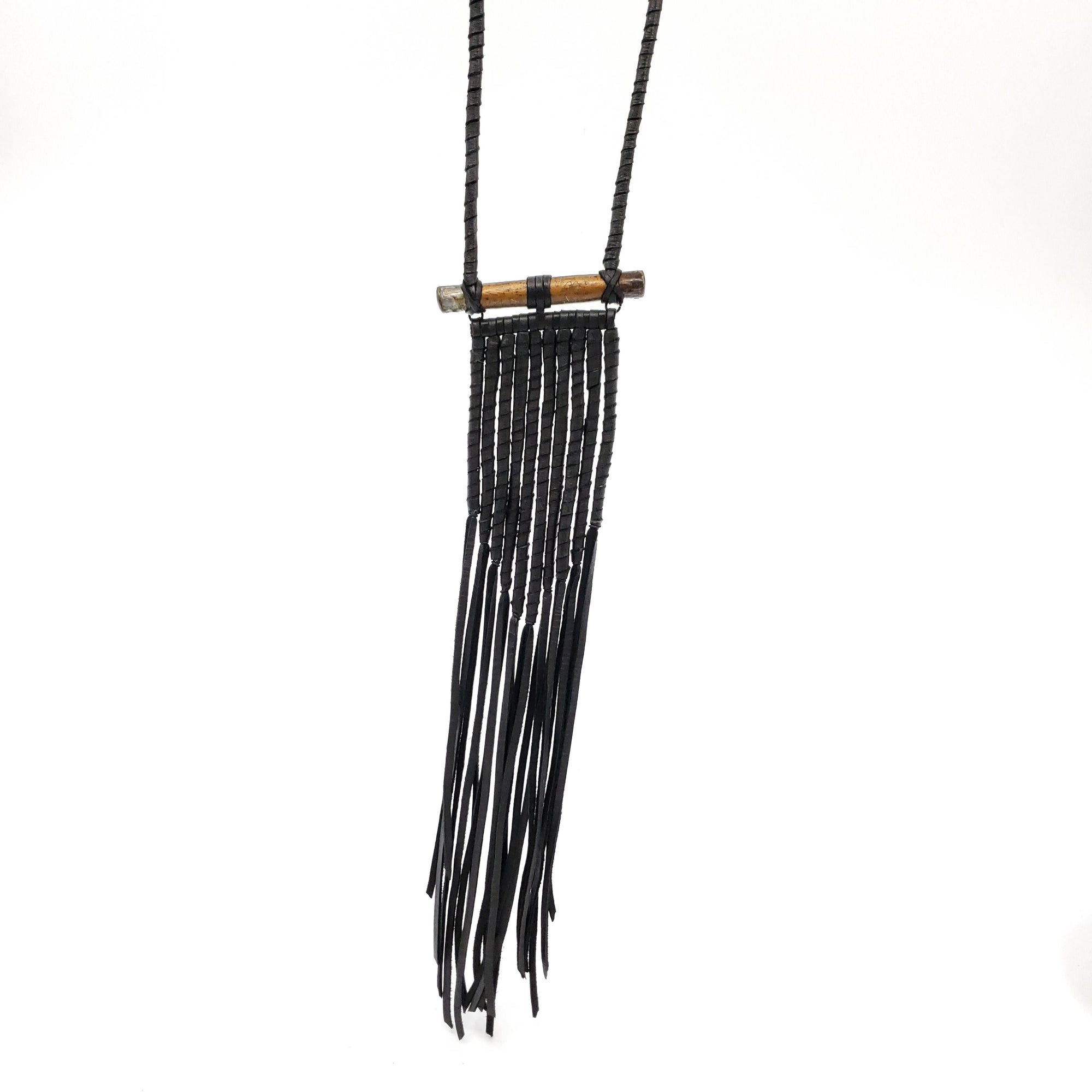 Coil x Fringe | Copper Tone Metal Bar Necklace