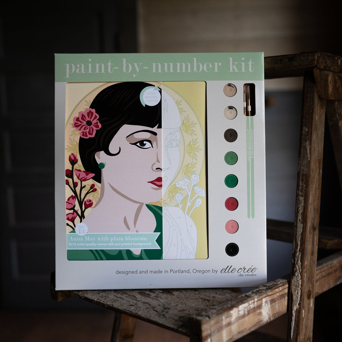 Anna May with Plum Blossoms Paint-by-Number Kit